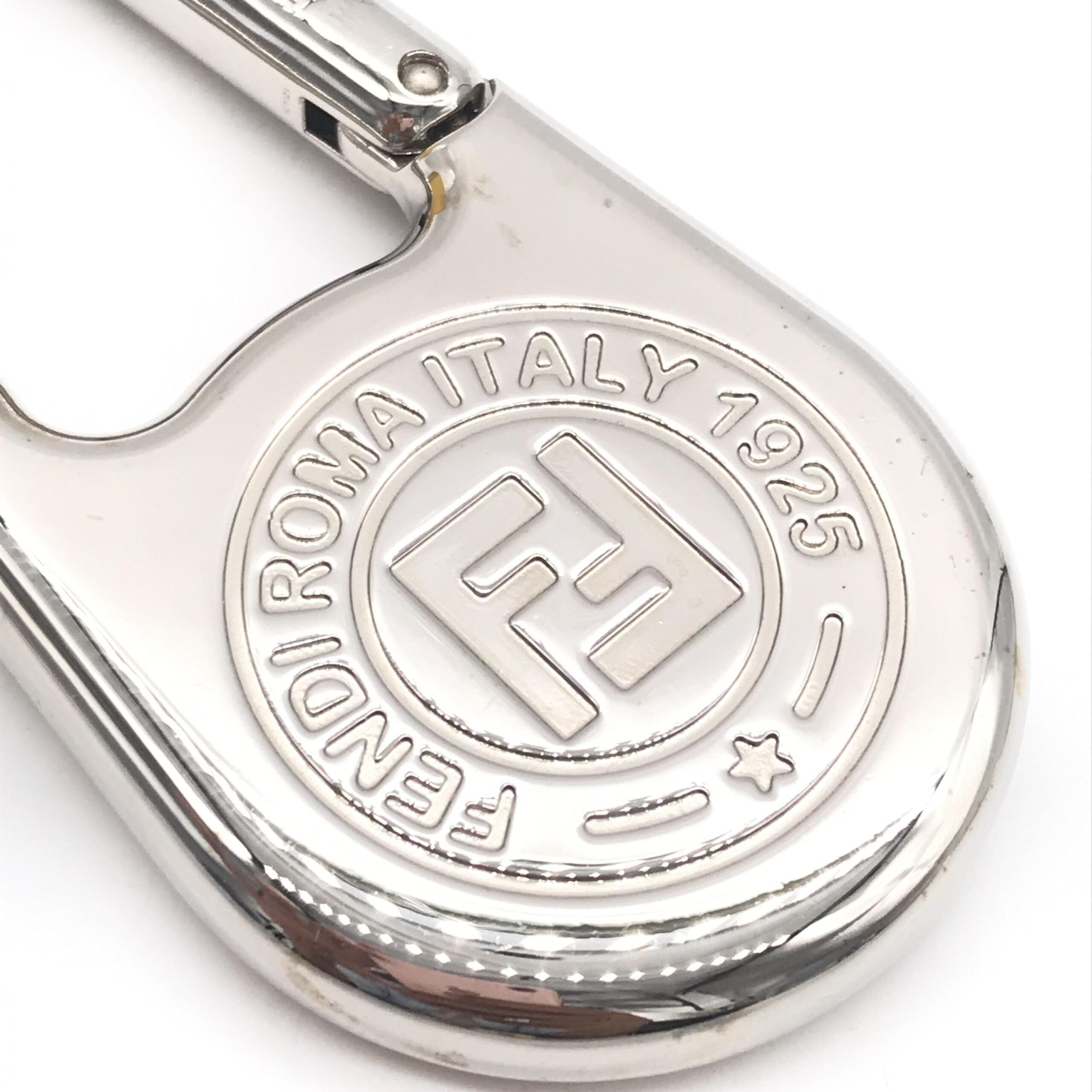 Silver Metal Compass Charm Keychain