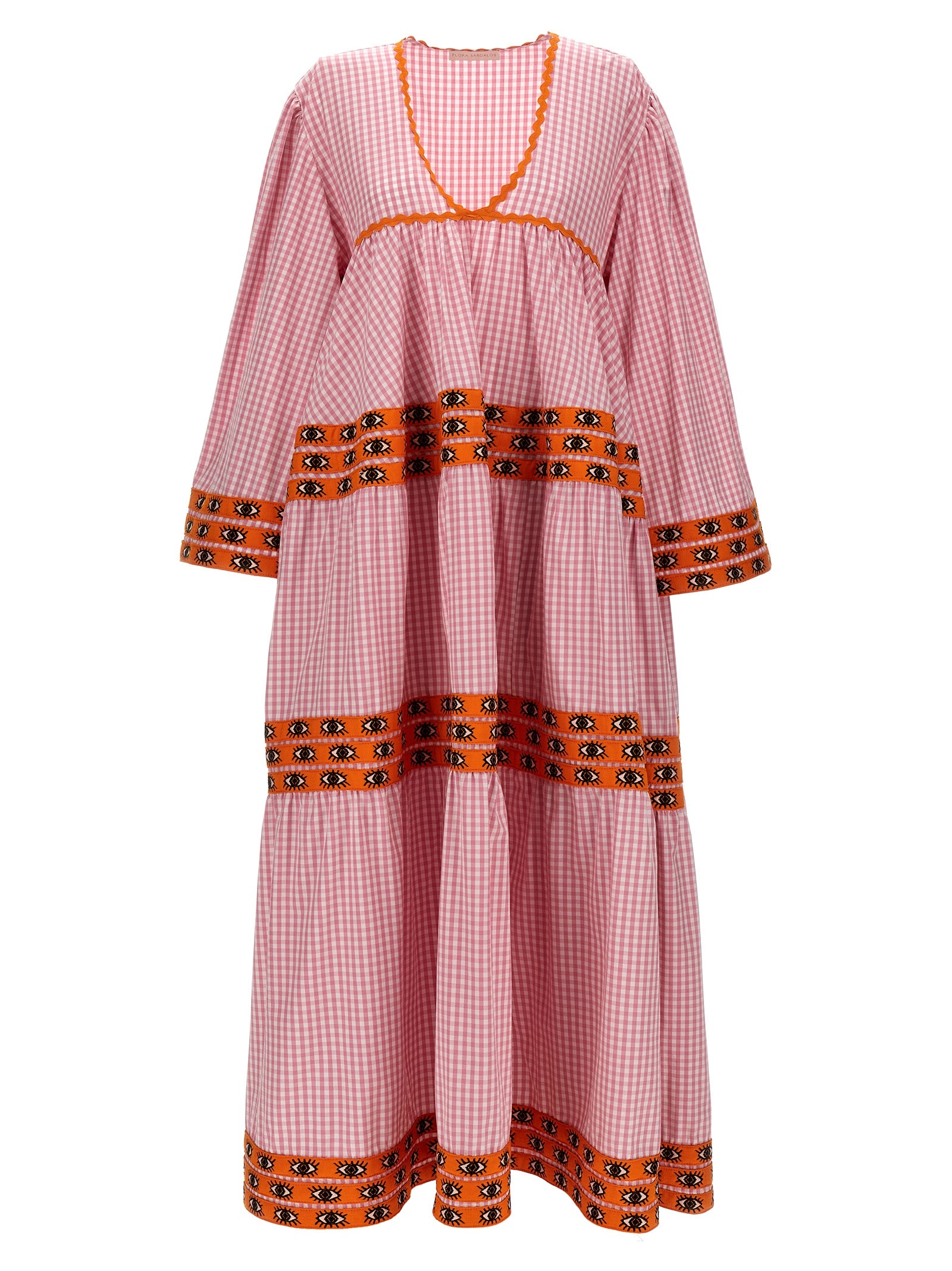 Flora Sardalos Multicolor Cotton Long Dress
