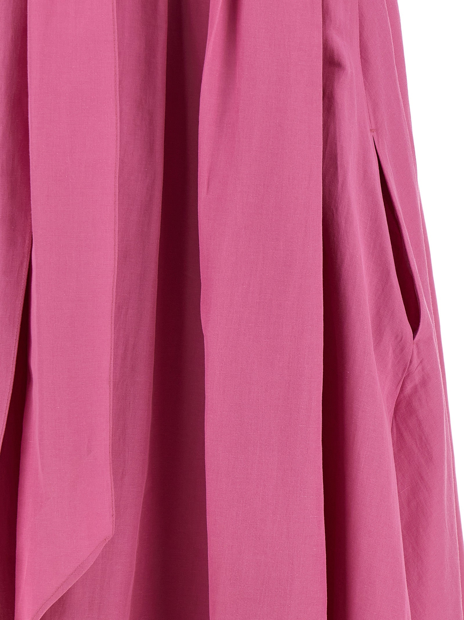 'S Max Mara Multicolor Ramie Long Dress