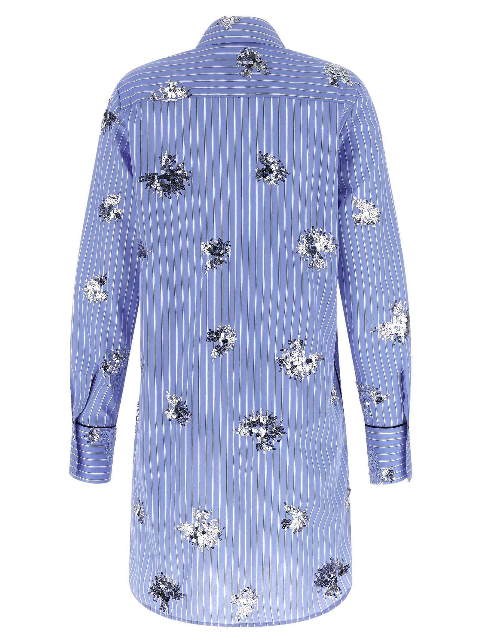 LE TWINS Blue Cotton Short Dress