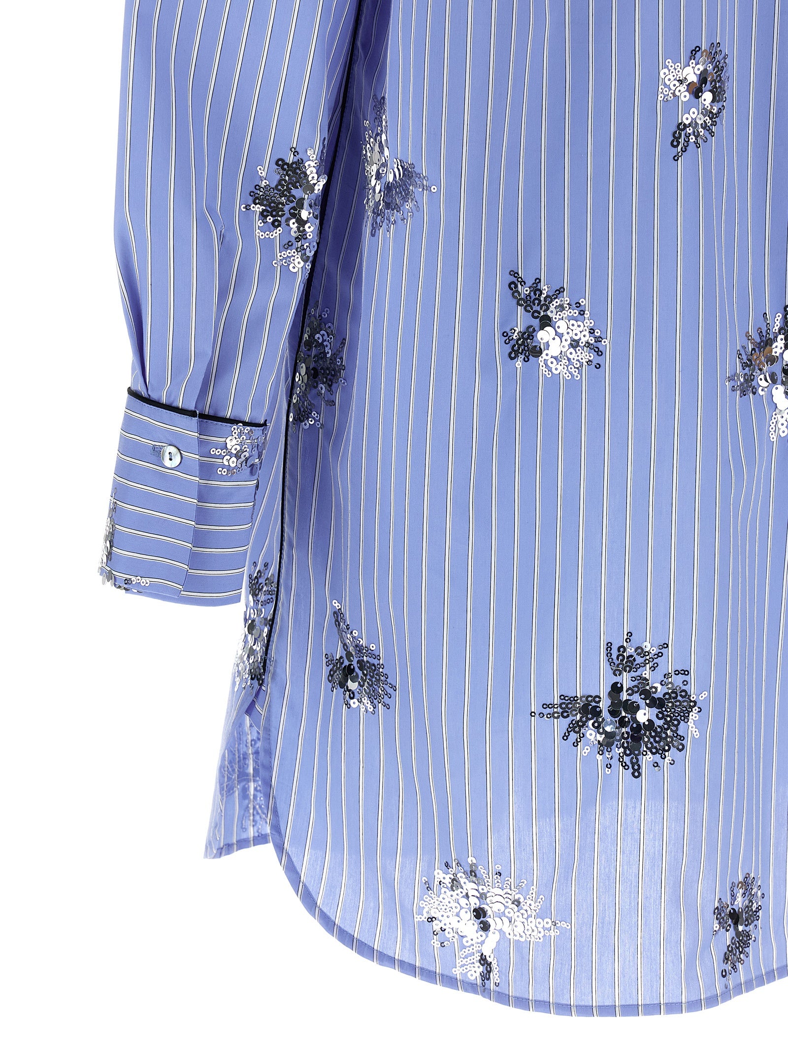 LE TWINS Blue Cotton Short Dress