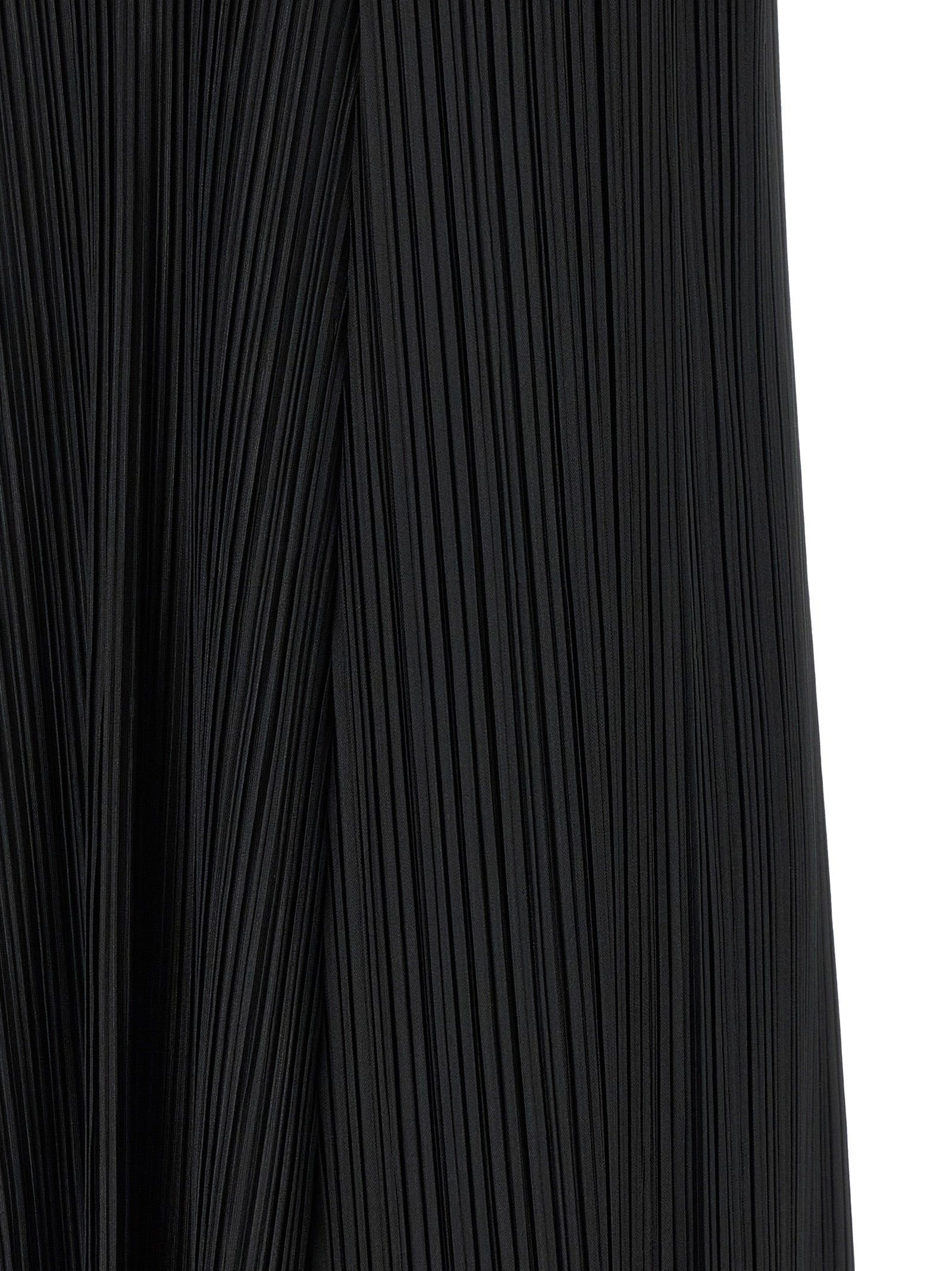 PLEATS PLEASE ISSEY MIYAKE Black Polyester Midi Dress