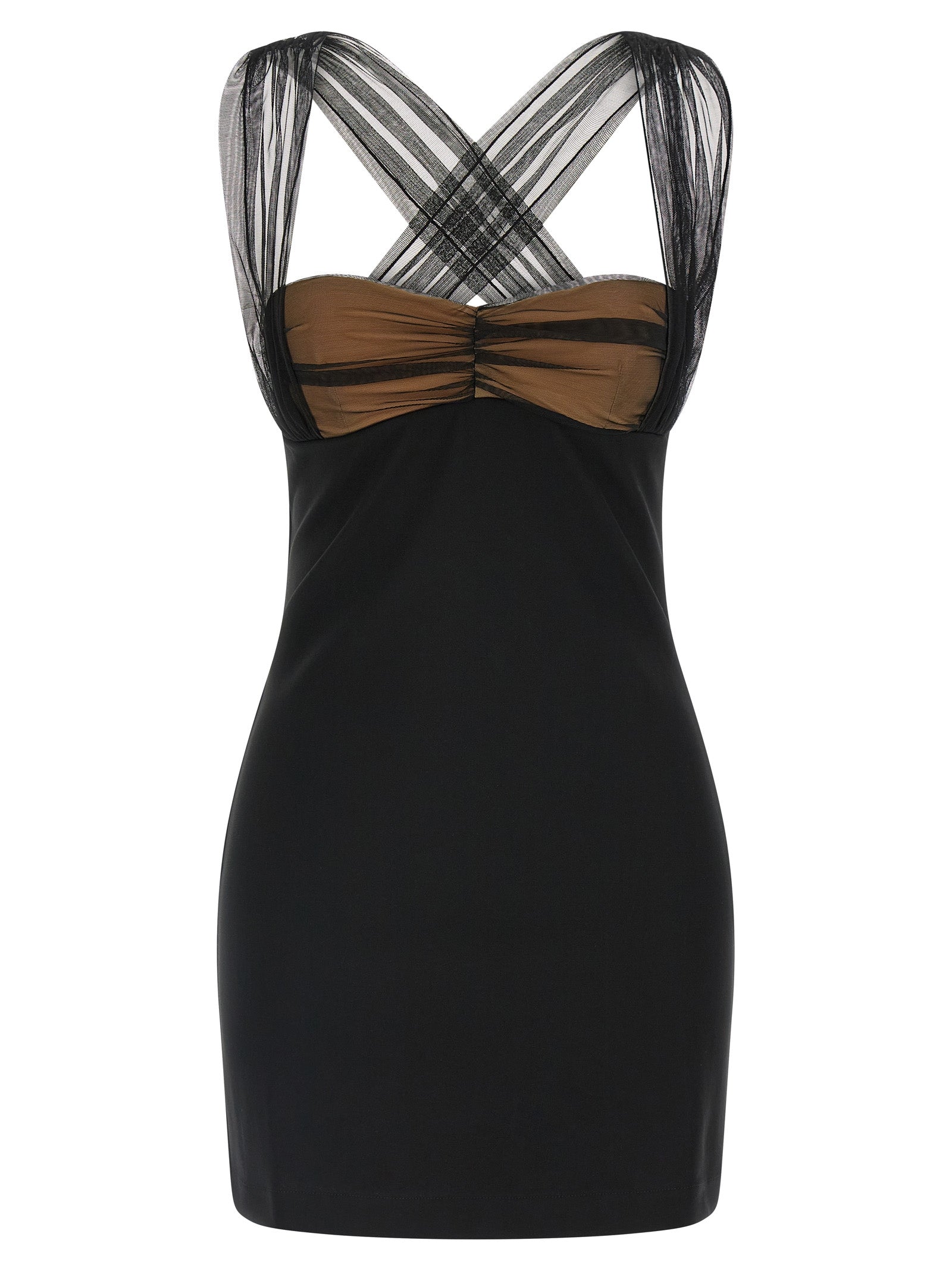 Nensi Dojaka Black Viscose Short Dress