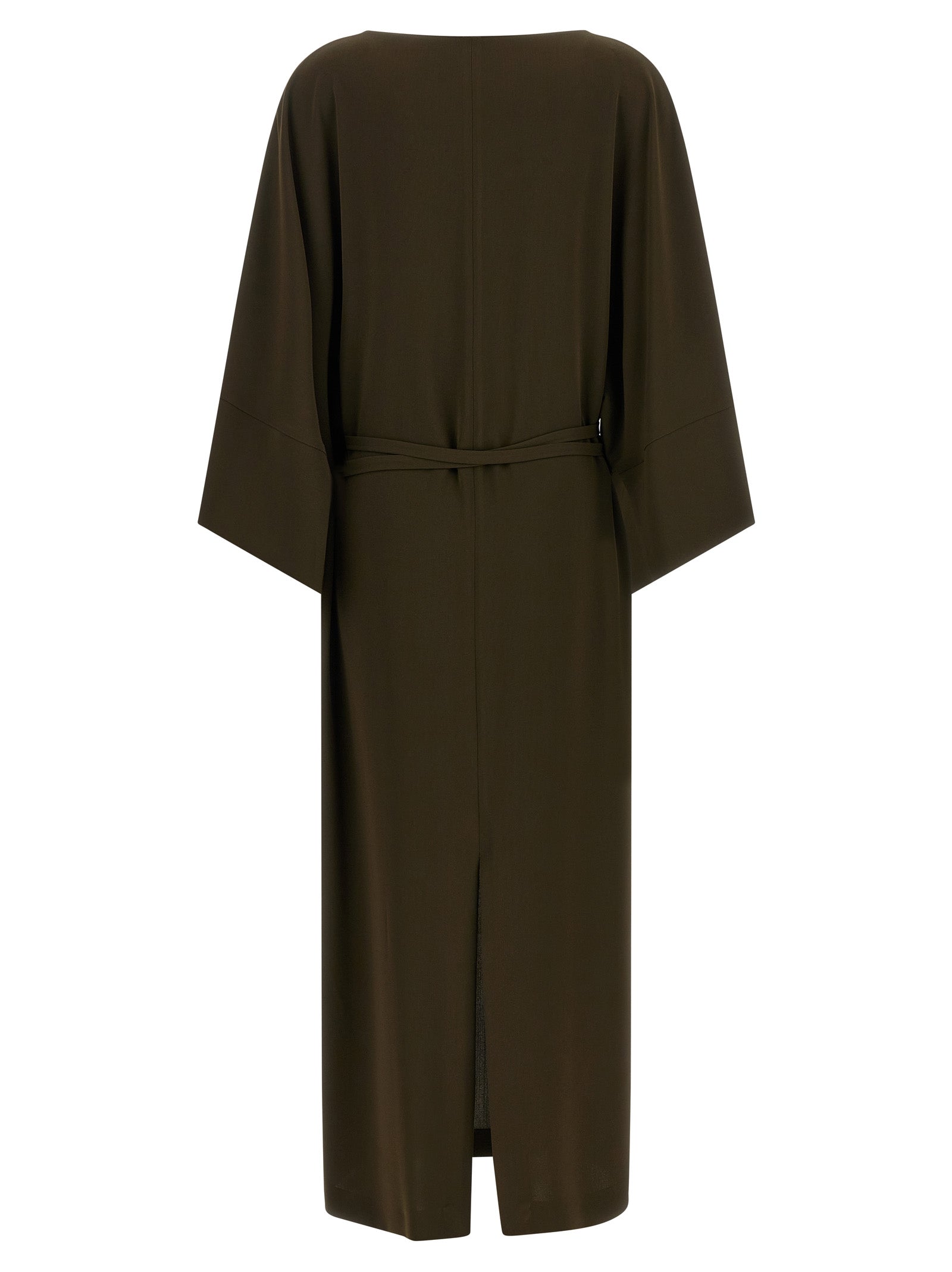 Alberto Biani Brown Triacetate Casual Dress