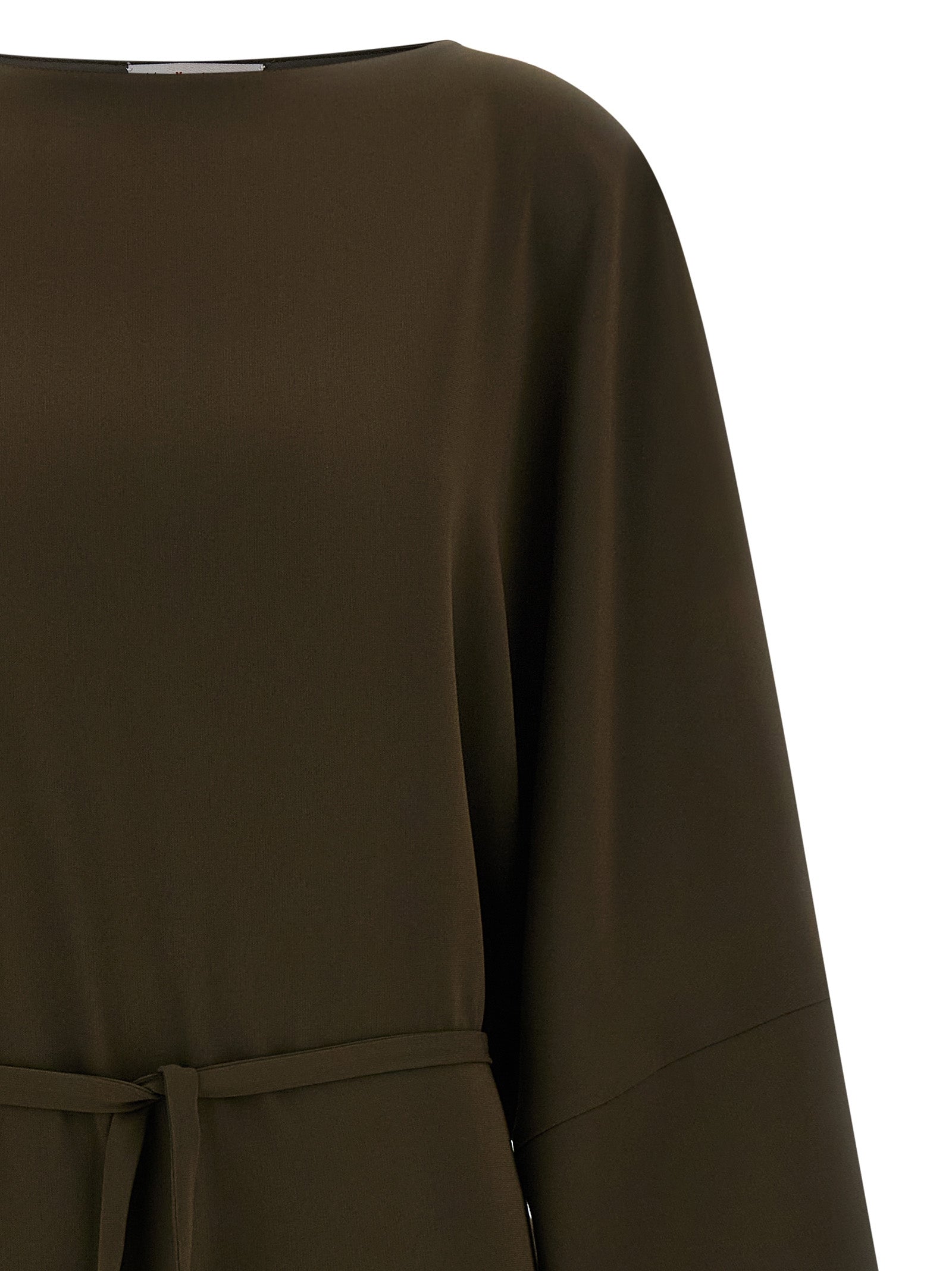Alberto Biani Brown Triacetate Casual Dress
