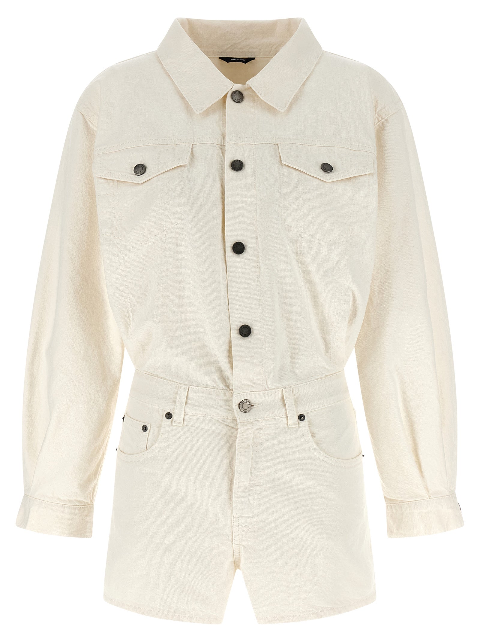 Haikure White Cotton Rompers