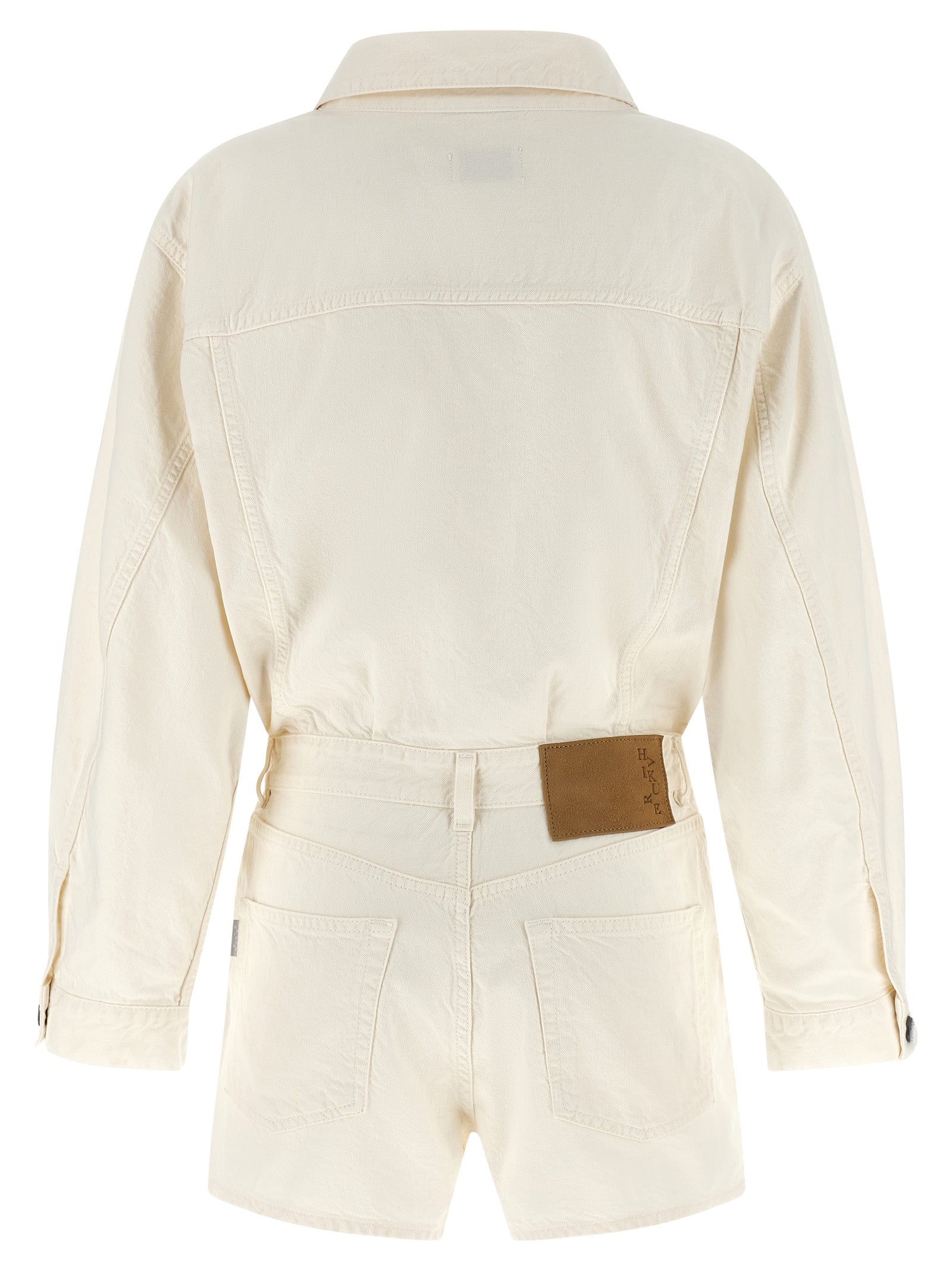Haikure White Cotton Rompers