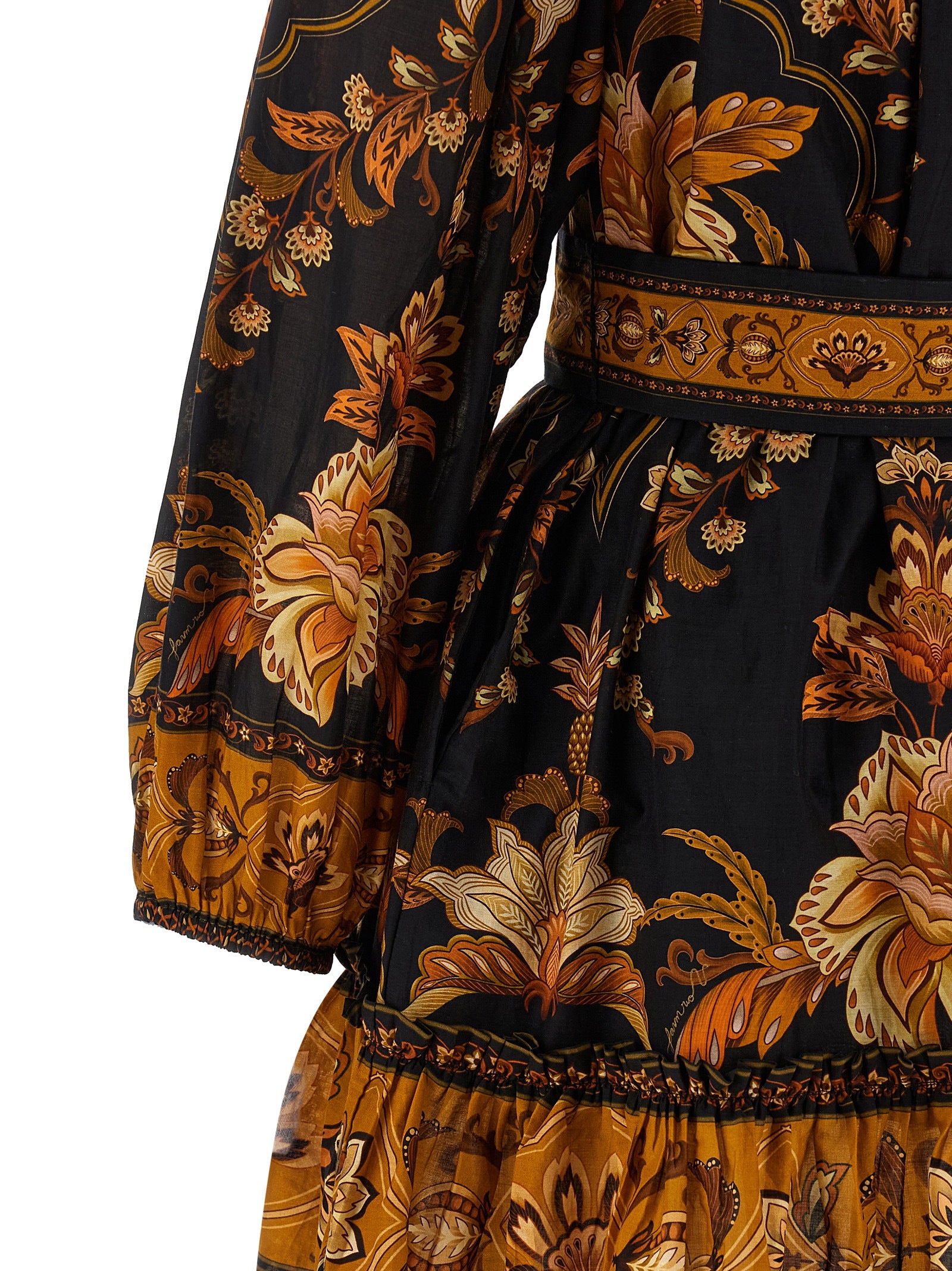 FARM RIO Black Cotton Short Dress