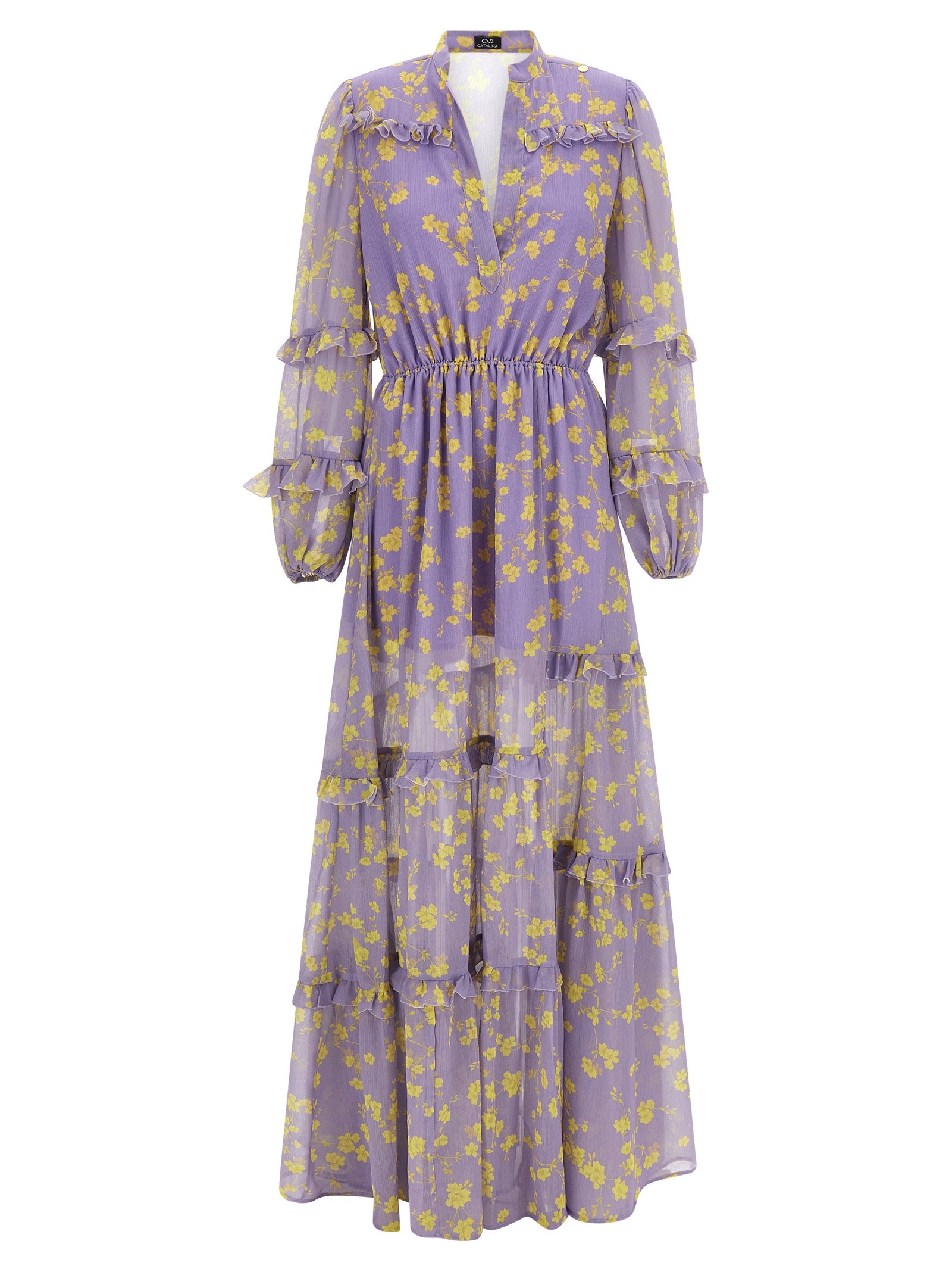 CATALINA Purple Recycled Polyester Long Dress