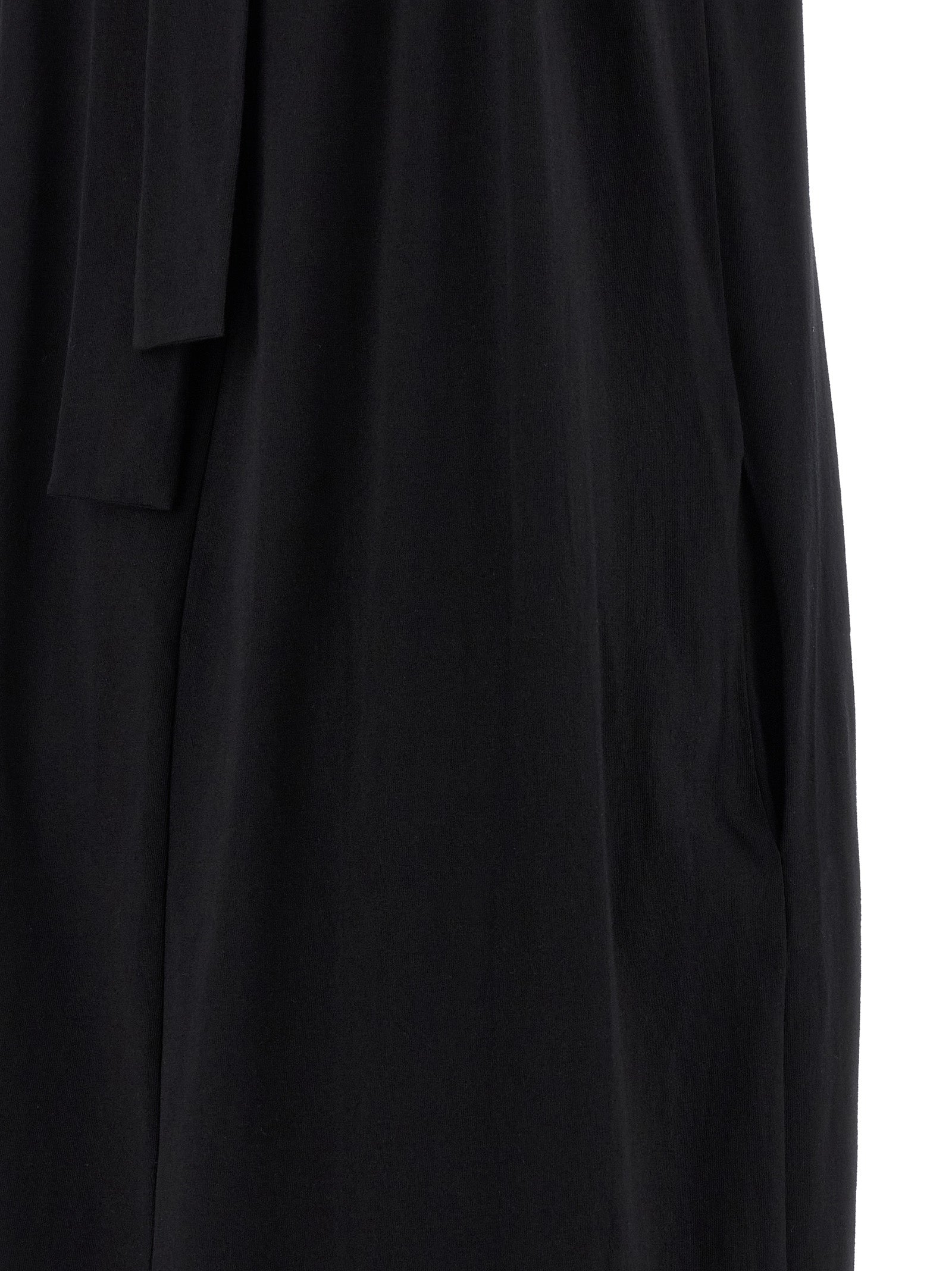 NUDE Black Cotton Long Dress