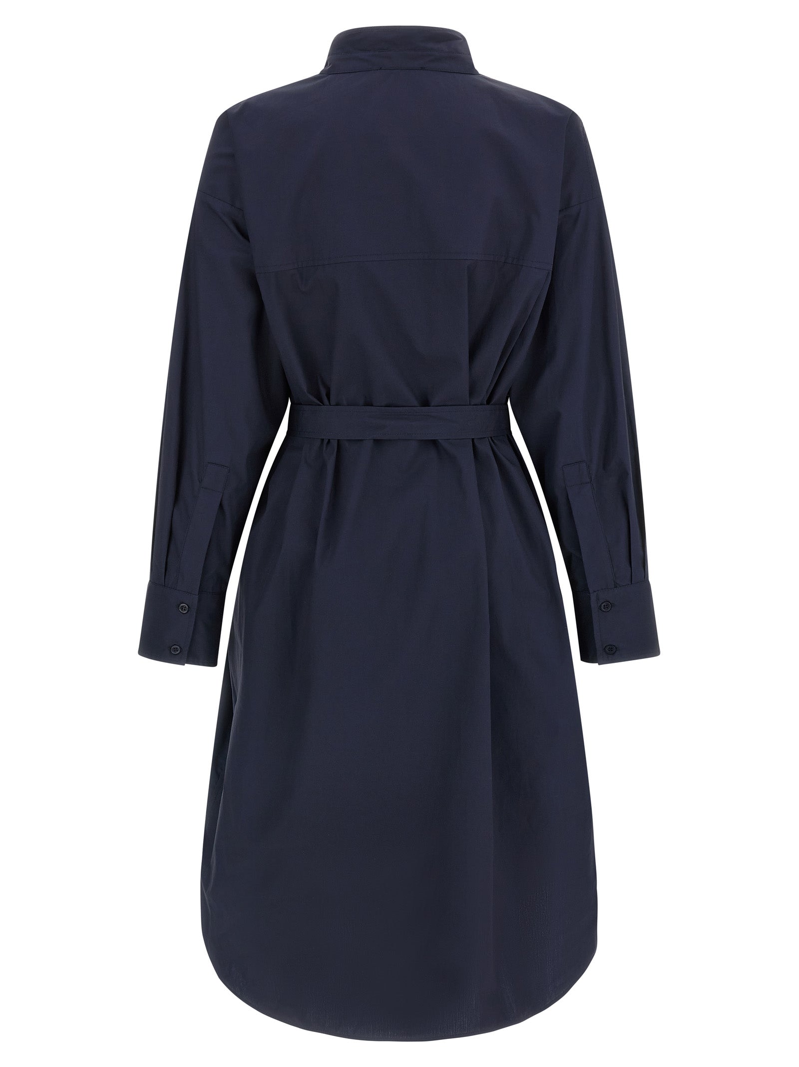 NUDE Blue Cotton Midi Dress