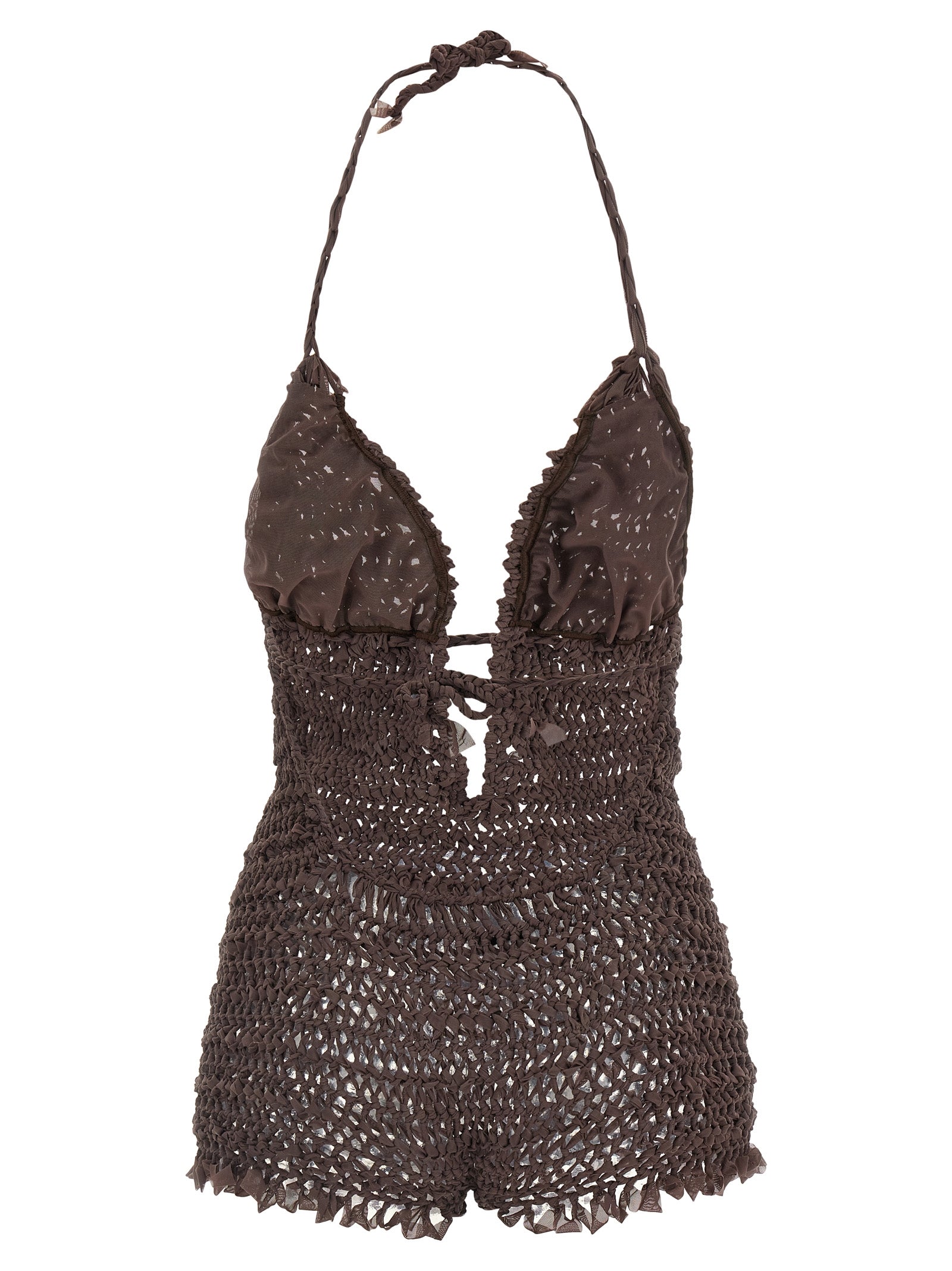 ALLIS Brown Polyester Jumpsuit