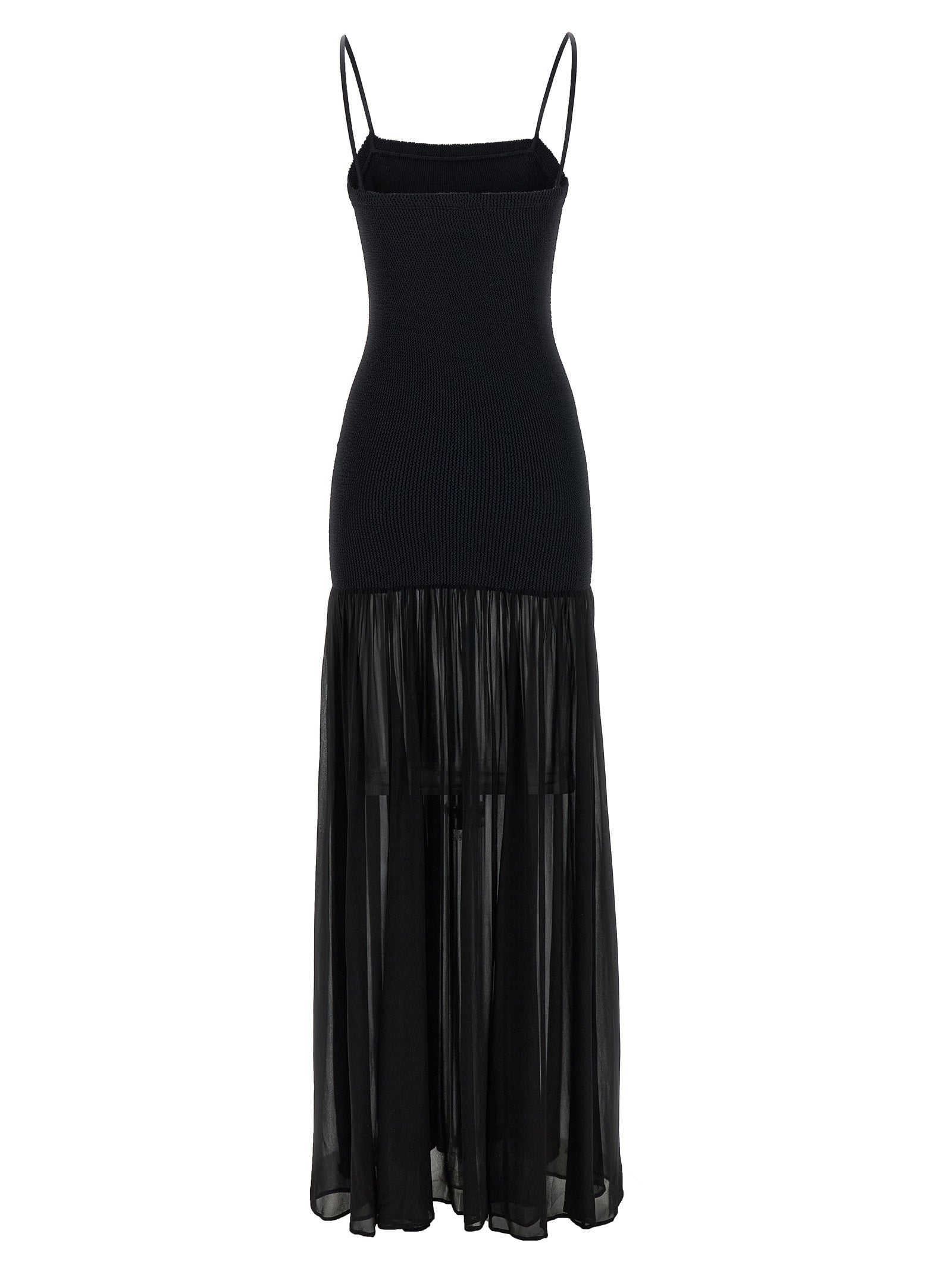 Hunza G Black Polyamide Long Dress