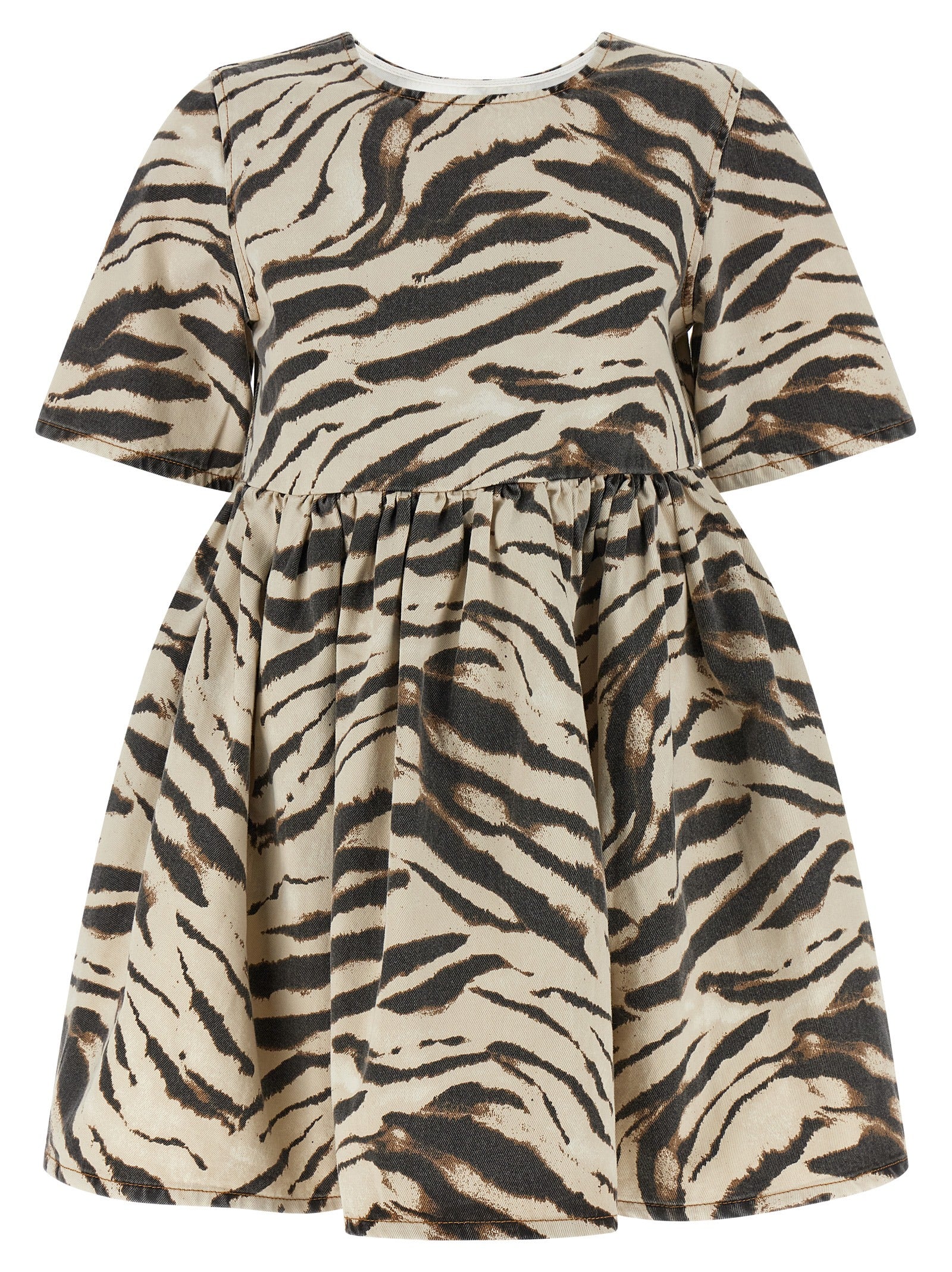 Ganni Multicolor Organic Cotton Short Dress