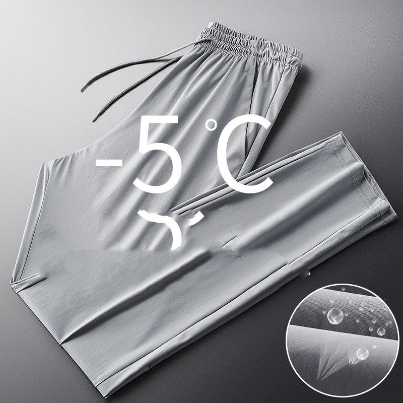 Men''s Korean Fashion Summer Thin Legged Quarter Sweatpants Loose Ice Versatile Casual Pants