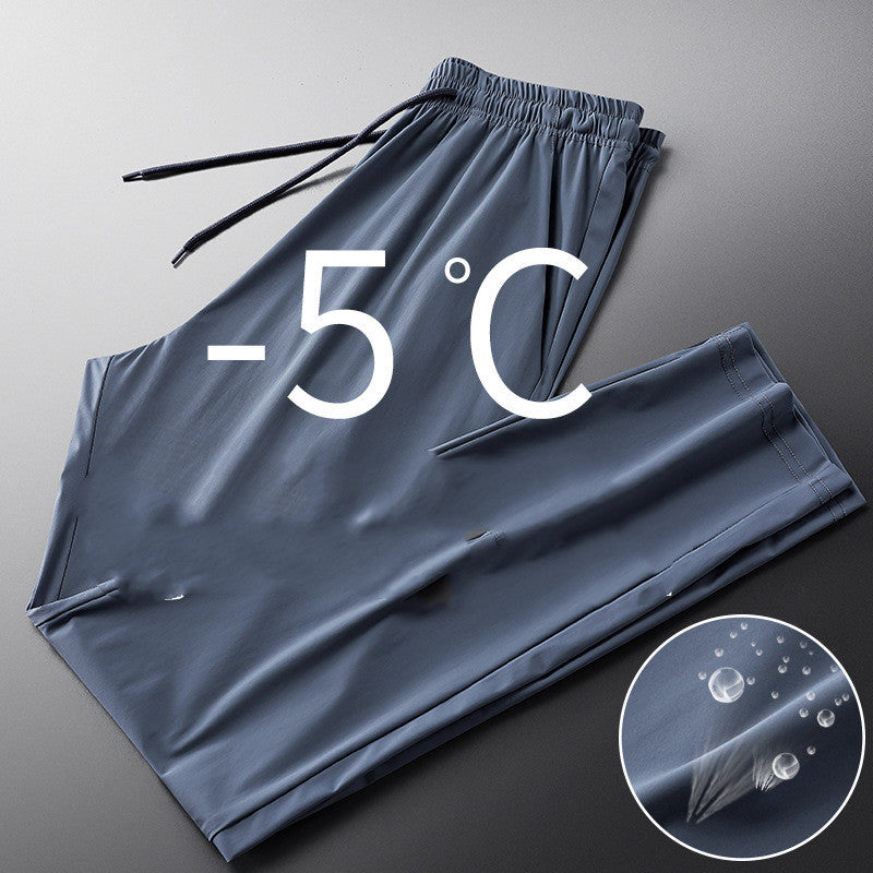 Men''s Korean Fashion Summer Thin Legged Quarter Sweatpants Loose Ice Versatile Casual Pants