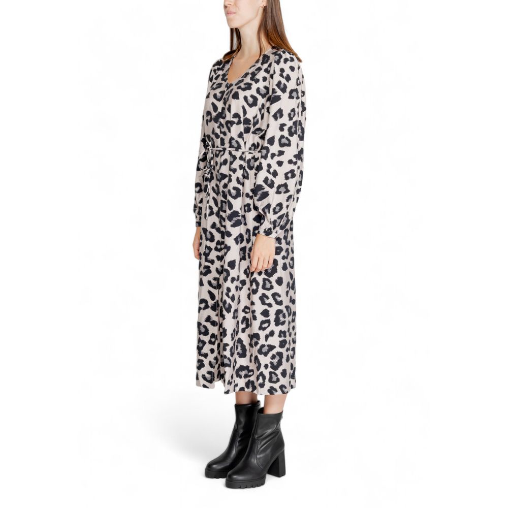 Jacqueline De Yong Gray Viscose Long Dress