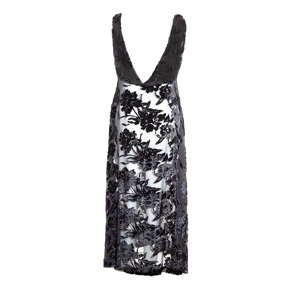 Lardini Black Viscose Cocktail Dress