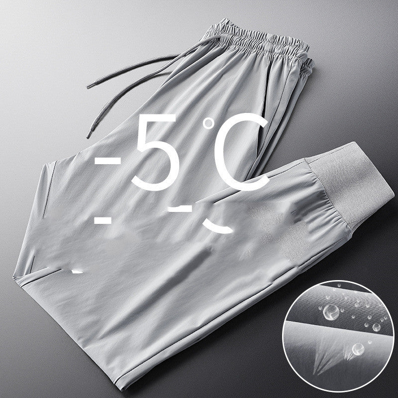Men''s Korean Fashion Summer Thin Legged Quarter Sweatpants Loose Ice Versatile Casual Pants