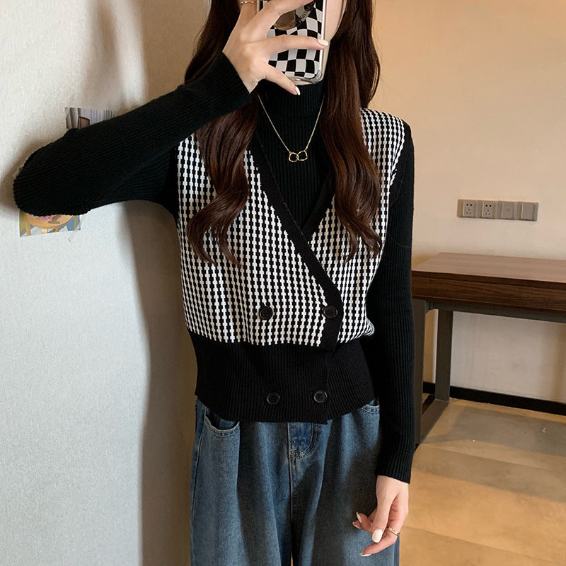 Cardigan Sweater Vest Women Outer Wear Top